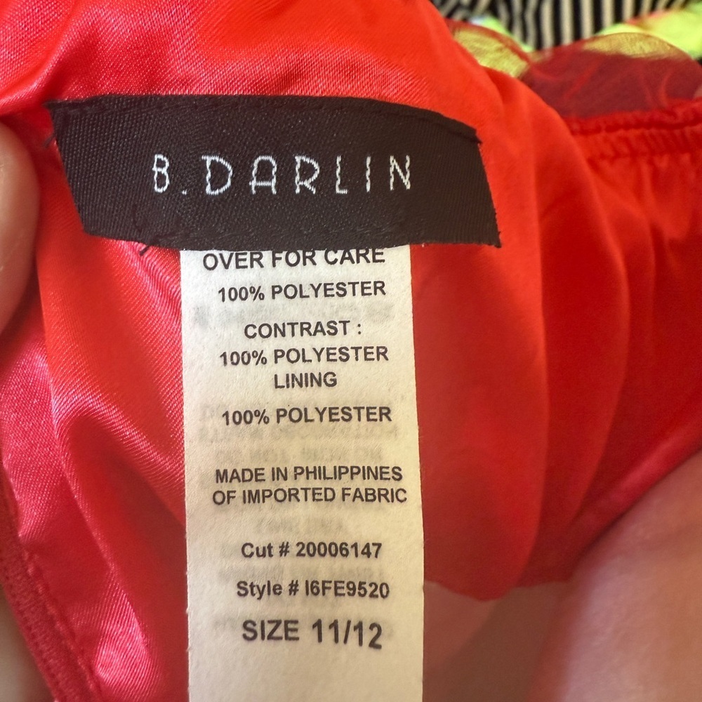 B. Darlin Pink Ombre Homecoming Dress Size 11/12 Rhinestone Belt - Picture 3 of 6